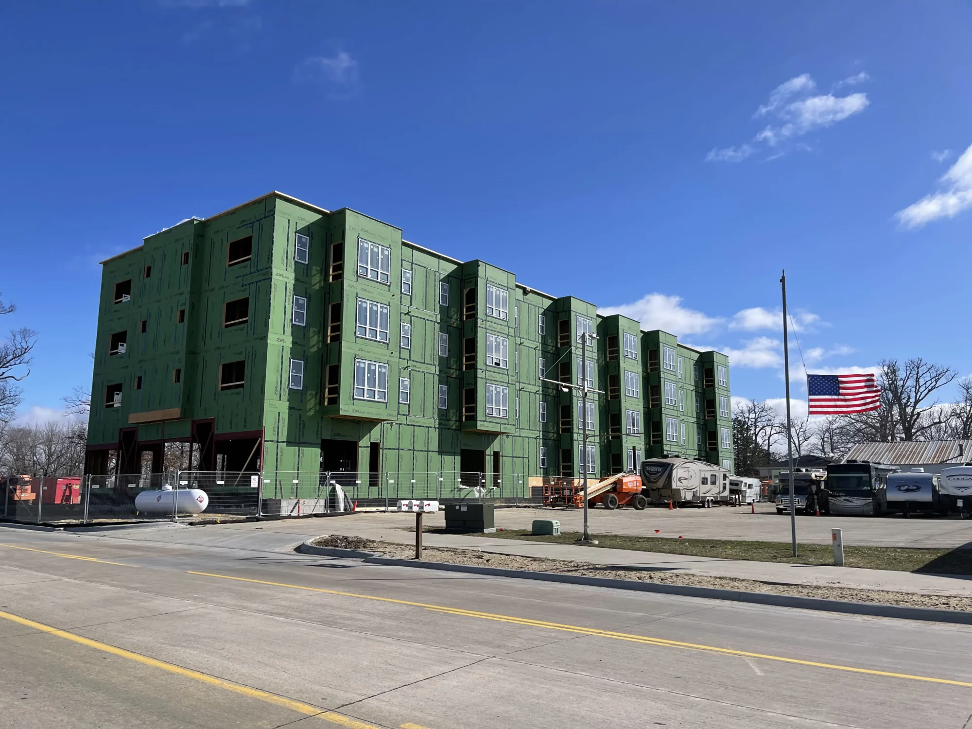 Hiawatha Village Center Plaza Construction