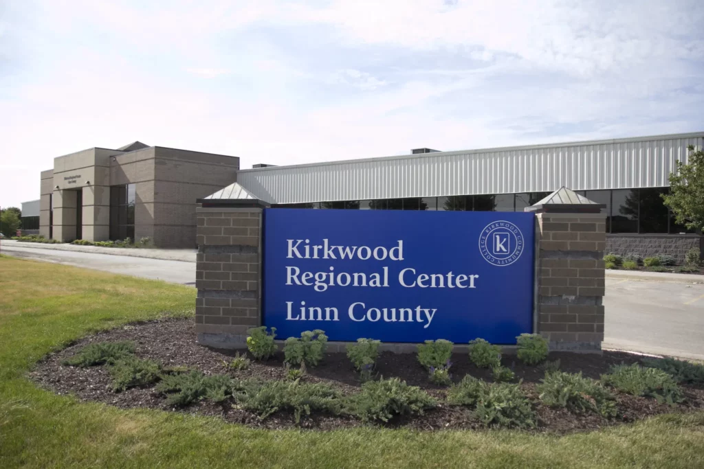Kirkwood Regional Center Linn County Entrance Sign